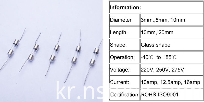 High Quality Thermal Fuse 5X20mm Glass Fuse Holder/Fuse
